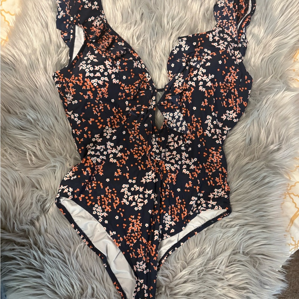 MICHAEL Michael Kors Navy Floral Swimsuit